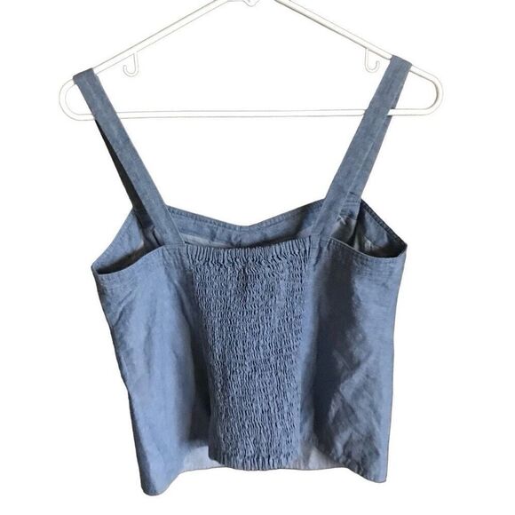 Loft chambray blue cami tank with Size 8 elastic back New with tags - Picture 2 of 3